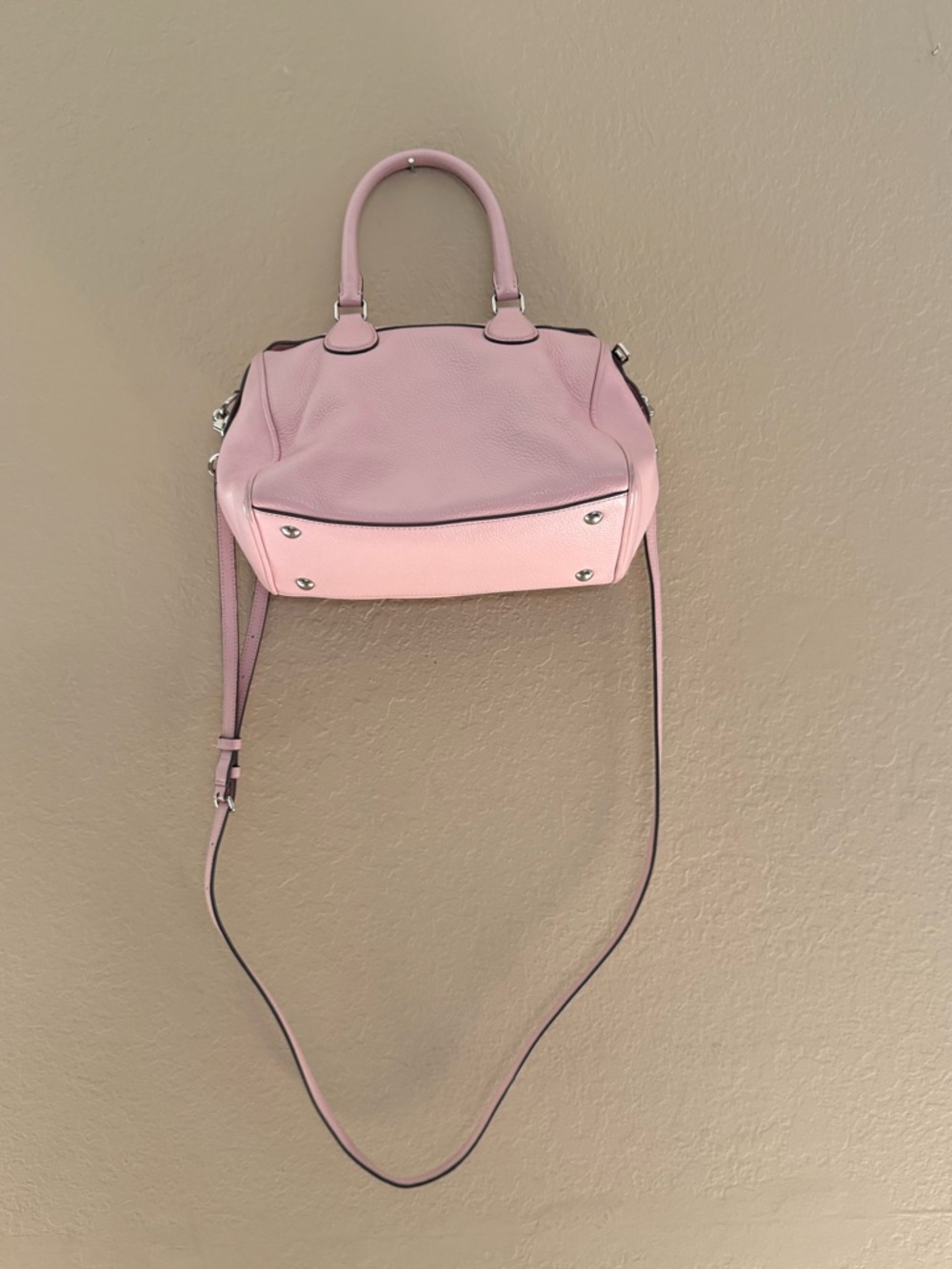 Coach Pink Pebbled Leather Satchel - Picture 4 of 4